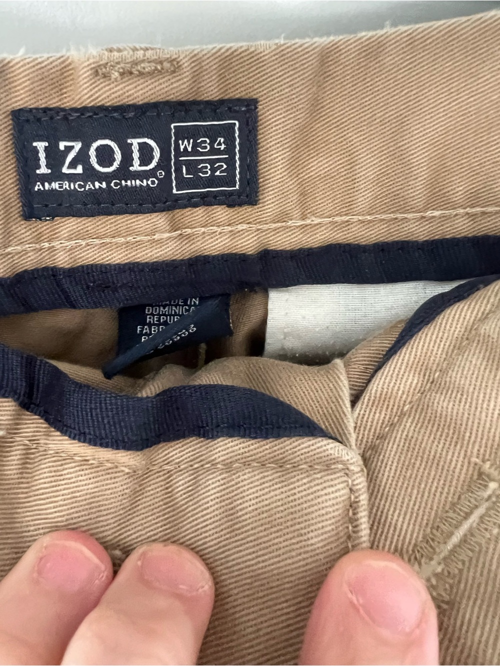 Izod Men's Tan Pleated Chino Pants - Picture 2 of 3